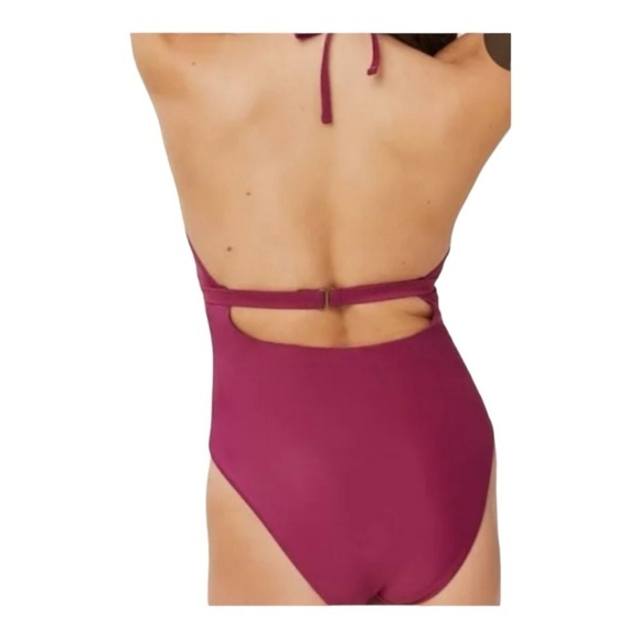 Andie Swim Lagos One Piece Swimsuit in Plum Size M NWT - Picture 3 of 5